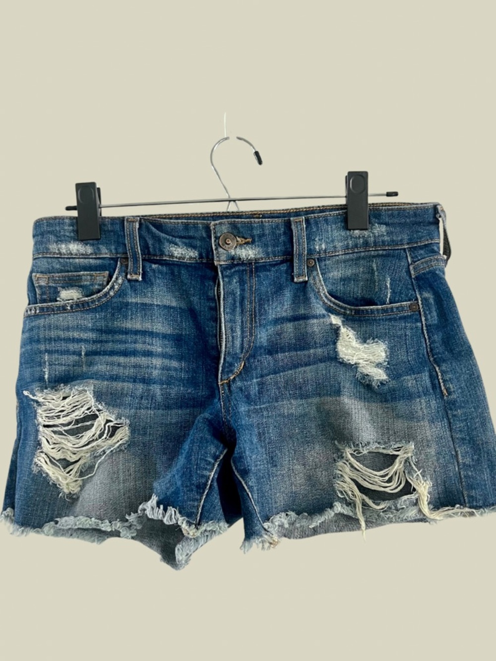 Joe's Jeans Distressed Dark Blue Denim Shorts